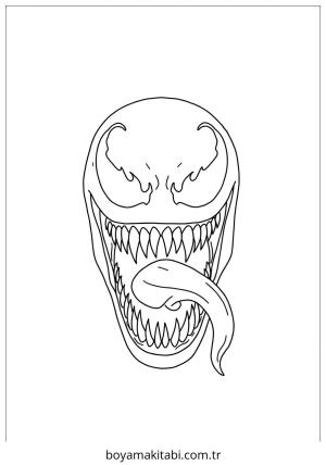 Venom boyama sayfası – el becerilerini geliştirir, boyama çalışması