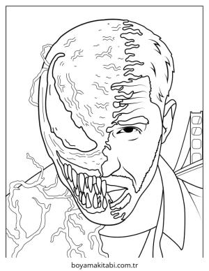 Venom boyama sayfası – ücretsiz yazdır, boyama etkinliği