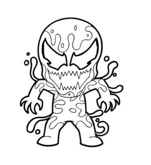 Venom boyama sayfası,  coloring page, Chibi Venom’u çiz, 