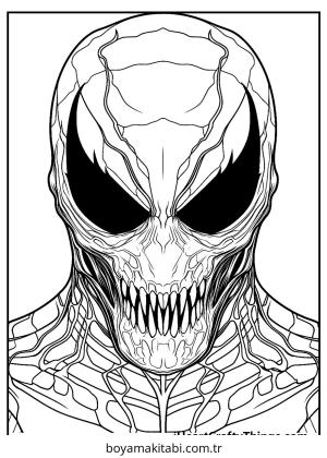 Venom boyama sayfası – keyifli zaman, renkli çizimler