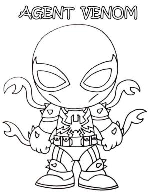 Venom boyama sayfası,  coloring page, Chibi Ajan Venom’u çiz, 