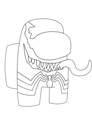 Venom boyama sayfası,  coloring page, Among Us Venom, 