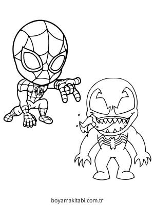 Venom boyama sayfası – eğlenceli etkinlik, el becerilerini geliştirir