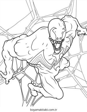 Venom boyama sayfası – renkli çizimler, okul öncesi