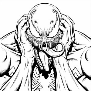 Venom boyama sayfası,  coloring page, Venom 1’i çiz, 