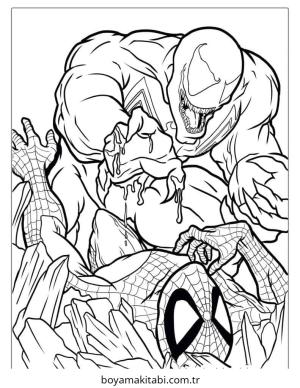 Venom boyama sayfası – PDF indir, sevimli karakter