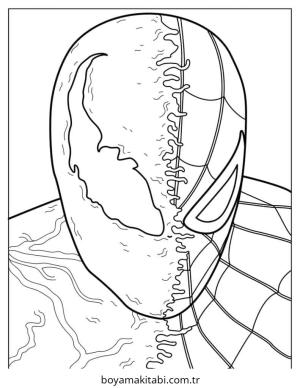 Venom boyama sayfası – renkli çizimler, okul öncesi