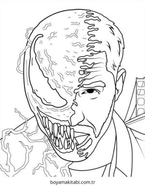 Venom boyama sayfası – okul öncesi, evde etkinlik