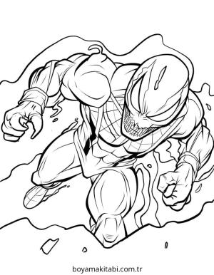 Venom boyama sayfası – keyifli zaman, renkli çizimler