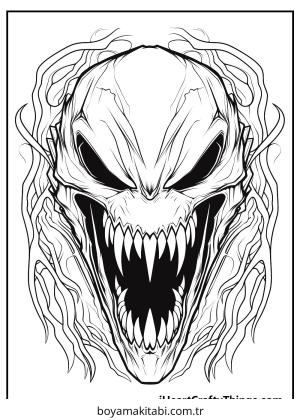 Venom boyama sayfası – boyama çalışması, yaratıcılığı geliştirir