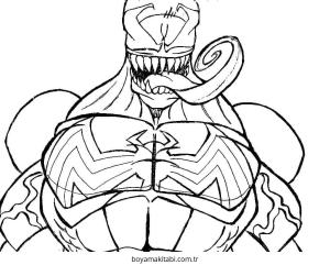 Venom boyama sayfası – çocuk aktivitesi, PDF indir