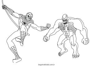 Venom boyama sayfası – kolay boyama, eğitici aktivite