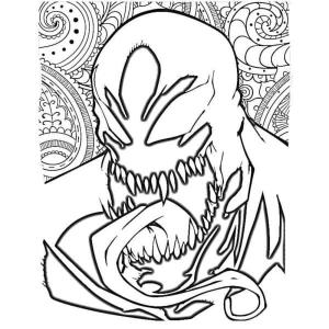 Venom boyama sayfası,  coloring page, Karmaşık Venom çiz, 