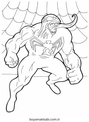 Venom boyama sayfası – yaratıcılık, eğlenceli etkinlik