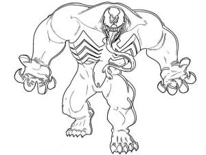 Venom boyama sayfası,  coloring page, Venom Canavarı, 