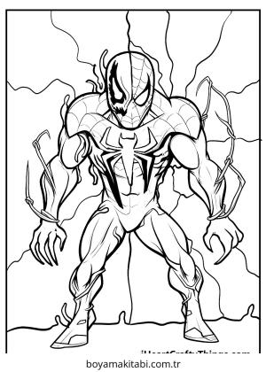 Venom boyama sayfası – renkli çizimler, okul öncesi