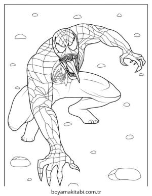 Venom boyama sayfası – yaratıcılık, eğlenceli etkinlik
