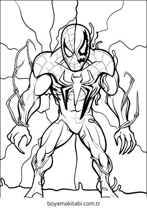 Venom boyama sayfası – kolay boyama, eğitici aktivite
