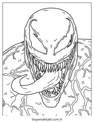 Venom boyama sayfası – çocuk aktivitesi, PDF indir