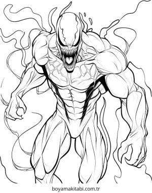 Venom boyama sayfası – PDF indir, sevimli karakter