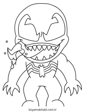 Venom boyama sayfası – eğitici aktivite, yaratıcılık