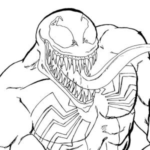 Venom boyama sayfası,  coloring page, Büyük Ağızlı Venom çiz, 