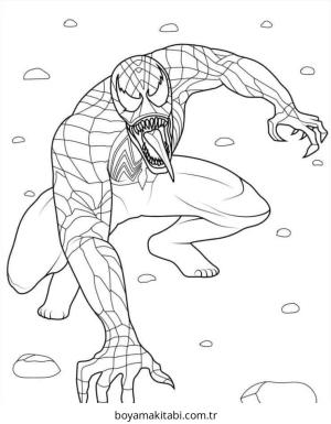 Venom boyama sayfası – keyifli zaman, renkli çizimler