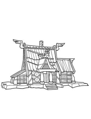 Vikingler boyama sayfası,  coloring page, Vikinglerin evi., 