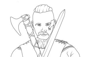 Vikingler boyama sayfası,  coloring page, Ragnar Lodbrok boyama sayfası, 