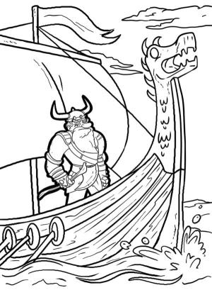 Vikingler boyama sayfası,  coloring page, Yeni diyarlara., 