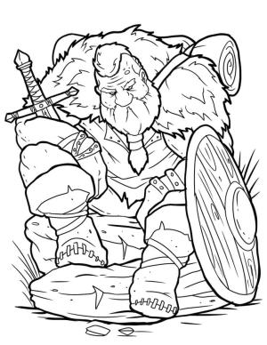 Vikingler boyama sayfası,  coloring page, Uzun yürüyüş 1, 