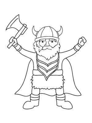 Vikingler boyama sayfası,  coloring page, Kollarını sallayarak, 