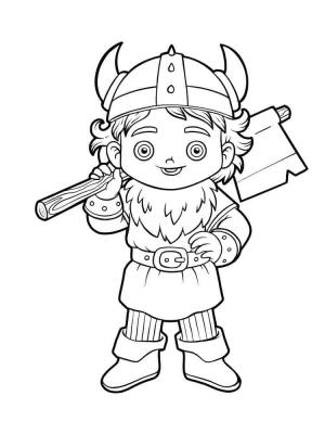 Vikingler boyama sayfası,  coloring page, Viking bebeğim., 