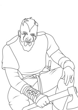 Vikingler boyama sayfası,  coloring page, Viking Floki boyama sayfası., 