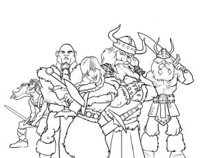 Vikingler boyama sayfası,  coloring page, Boyama sayfası kadın ve Vikingler, 