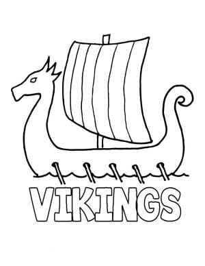 Vikingler boyama sayfası,  coloring page, Viking gemisi, 