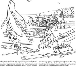 Vikingler boyama sayfası,  coloring page, Drakkar boyama sayfası., 