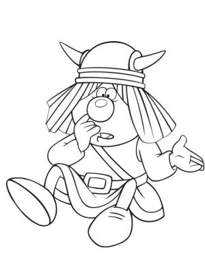 Vikingler boyama sayfası,  coloring page, Büyük bir burun, 