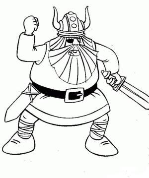 Vikingler boyama sayfası,  coloring page, Savaşa çağırın., 