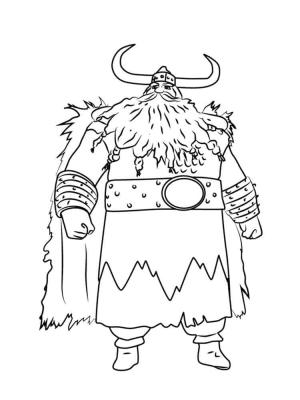 Vikingler boyama sayfası,  coloring page, Büyük boynuzlu kask, 