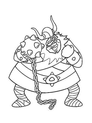 Vikingler boyama sayfası,  coloring page, Elinde topuz, 