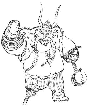 Vikingler boyama sayfası,  coloring page, Tahta bacak., 