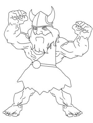 Vikingler boyama sayfası,  coloring page, Dövüşe hazır, 