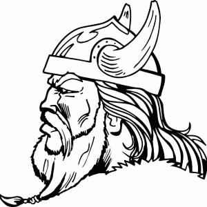 Vikingler boyama sayfası,  coloring page, Viking profili., 