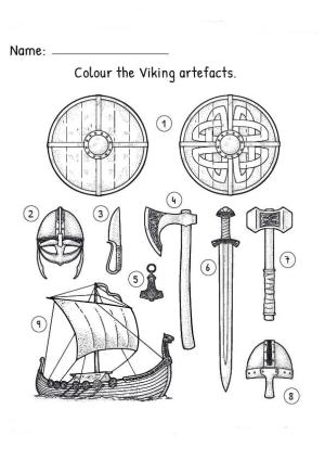 Vikingler boyama sayfası,  coloring page, eserler, 