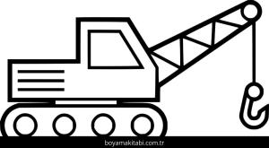 Vinç boyama sayfası – çocuk aktivitesi, PDF indir