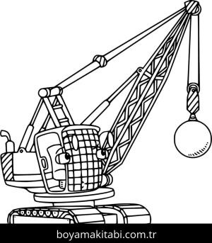 Vinç boyama sayfası – renkli çizimler, okul öncesi