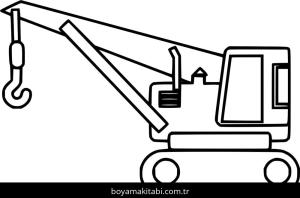 Vinç boyama sayfası – yaratıcılık, eğlenceli etkinlik