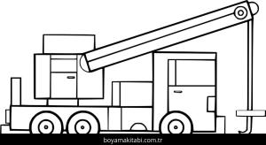 Vinç boyama sayfası – evde etkinlik, ücretsiz yazdır