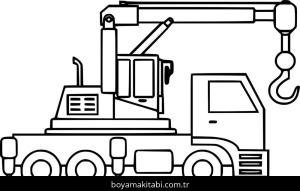Vinç boyama sayfası – sanatsal çalışma, çocuklar için